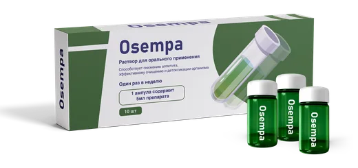 Osempa — раствор в ампулах, упаковка
